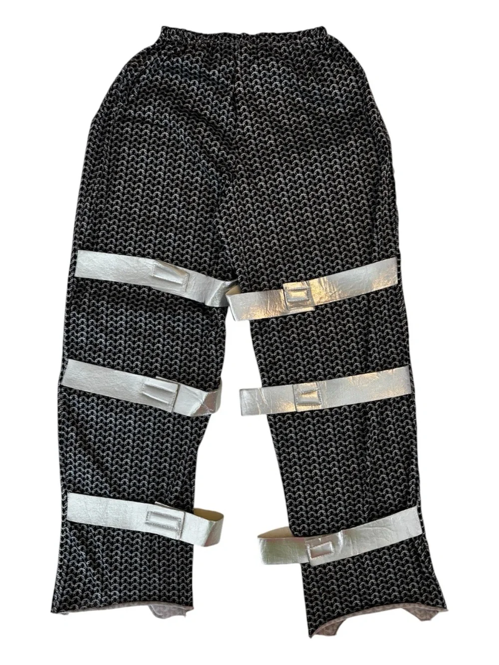 Silver Knight Kids Costume - Silver with Gold Emblem, Medium